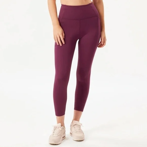 Girlfriend Collective Compressive Pocket Leggings in Plum Size XS - Picture 2 of 7